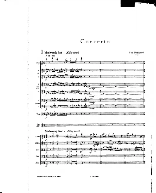 First page of Horn Concerto
