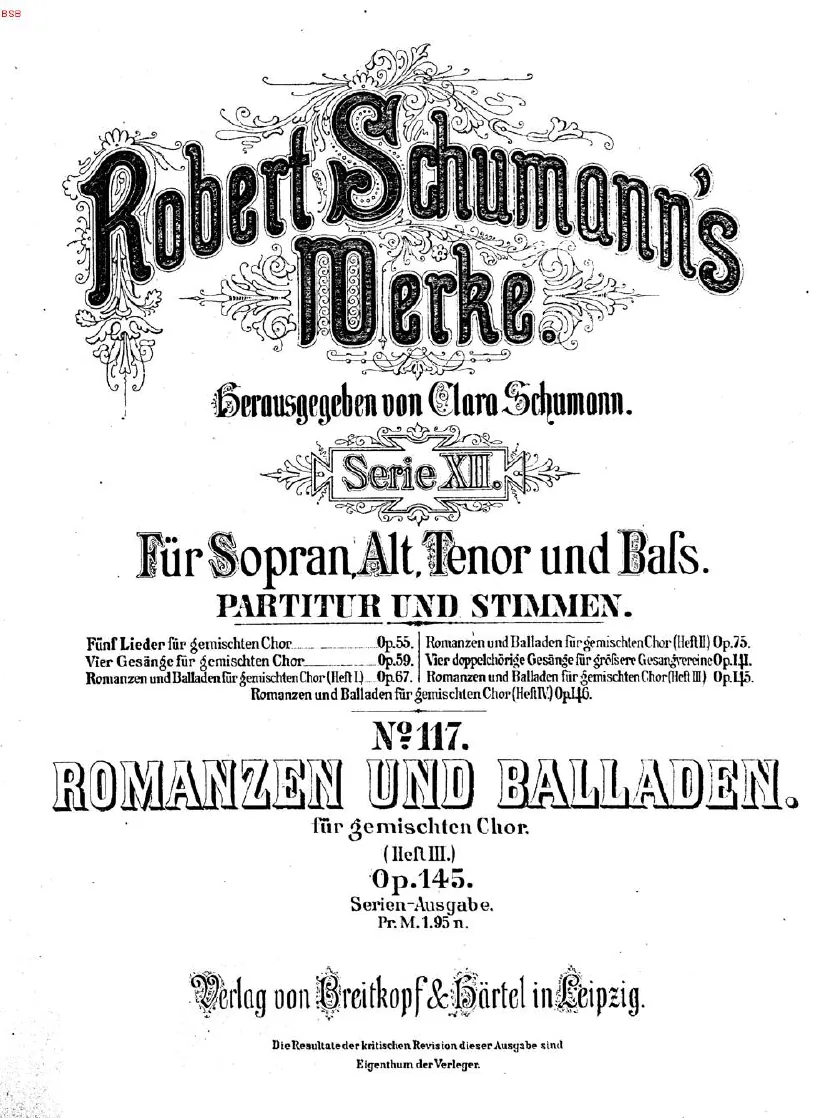 First page of Romanzen und Balladen