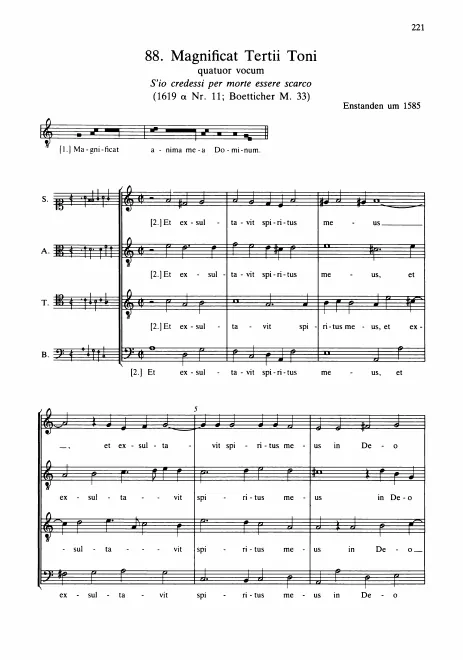 First page of Magnificat tertii toni