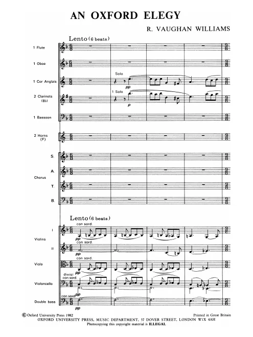 First page of An Oxford Elegy