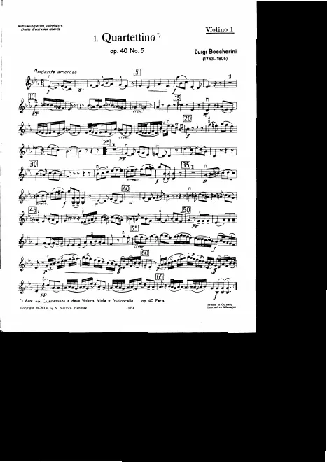 First page of String Quartet in E-flat major