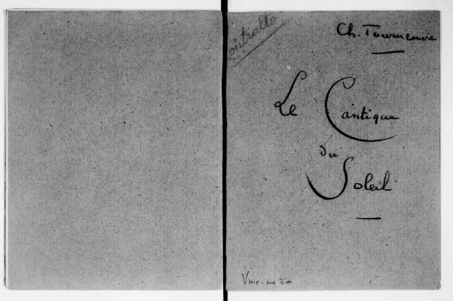 First page of Le Cantique du Soleil