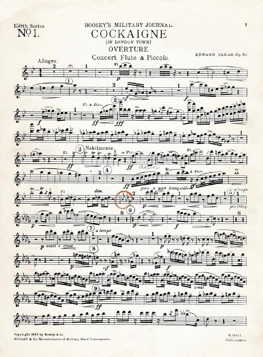 First page of Cockaigne Overture