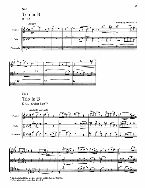 First page of String Trio in