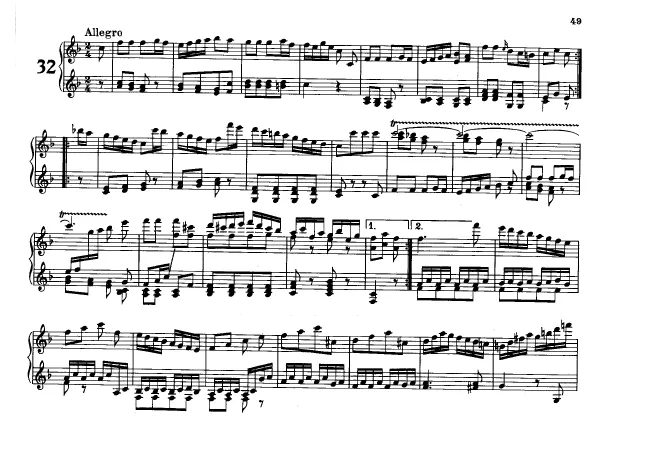 First page of Flötenuhr in F major, Hob.XIX:32