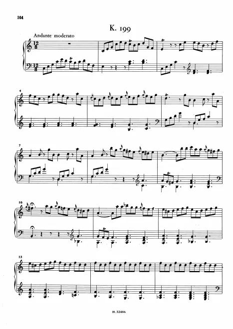 First page of Keyboard Sonata in C major