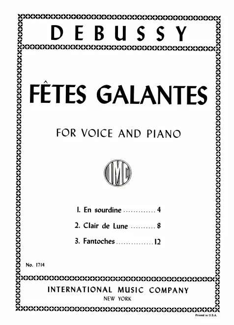 First page of Fêtes galantes, Premier recueil