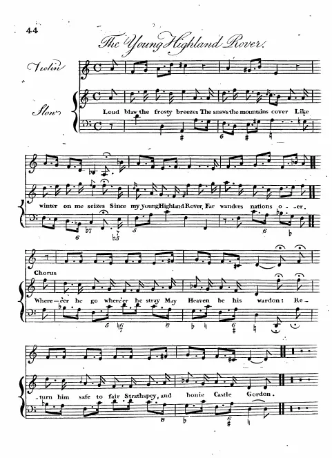 First page of The young Highland Rover, Hob.XXXIa:143