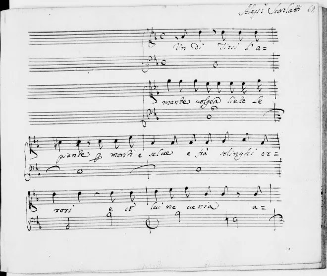 First page of Un dì Tirsi l'amante