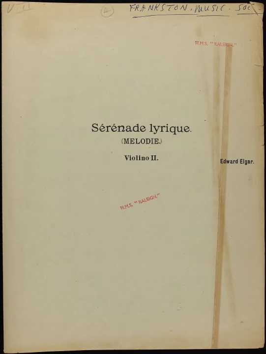 First page of Sérénade lyrique