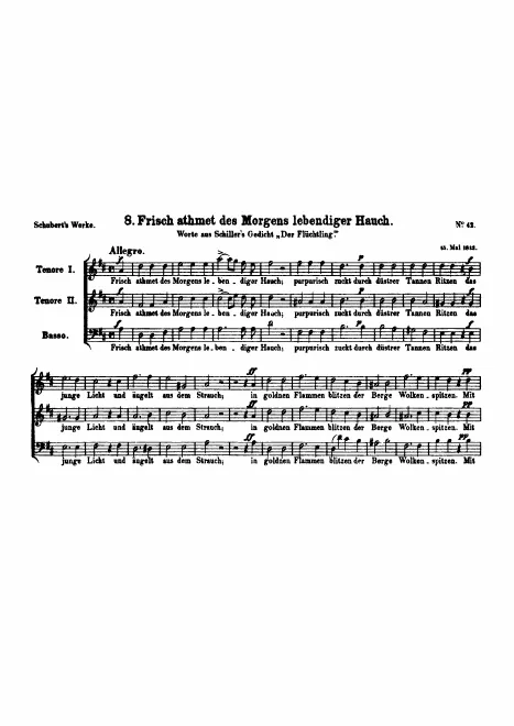 First page of Frisch atmet des Morgens lebendiger Hauch