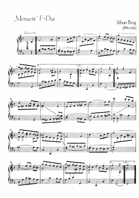 First page of Menuet in F major