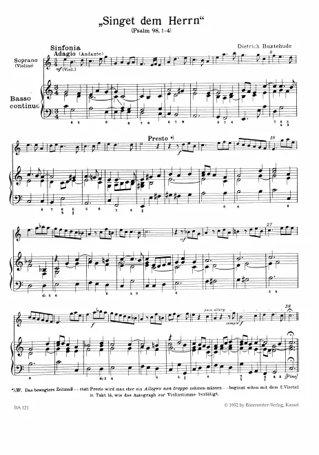 First page of Singet dem Herrn ein neues Lied