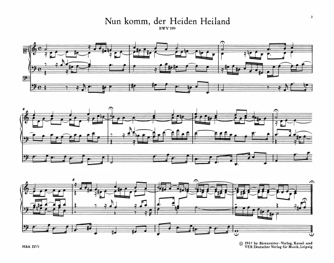 First page of Nun komm' der Heiden Heiland