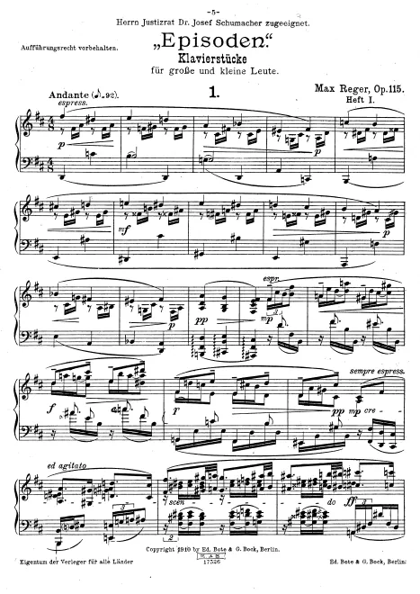 First page of 8 Episodes, Op.115