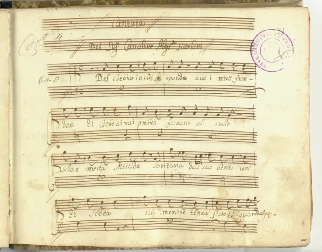 First page of Del Tebro in su le sponde