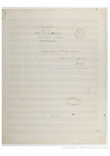 First page of Marche religieuse