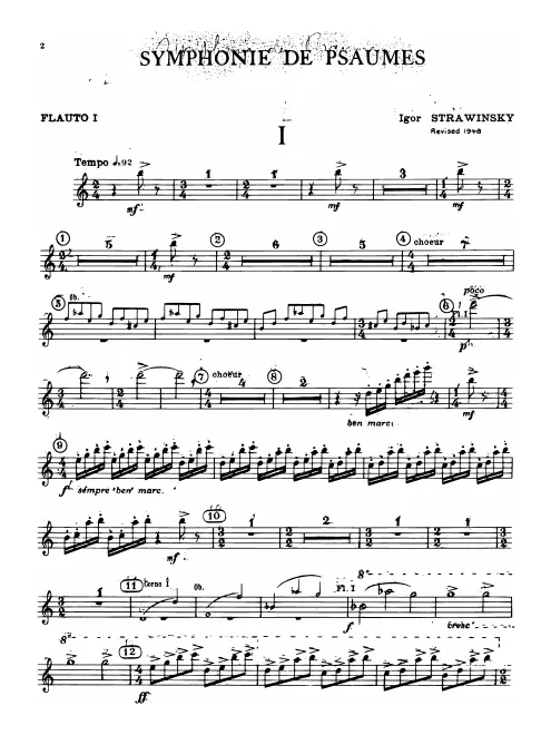 First page of Symphony of Psalms