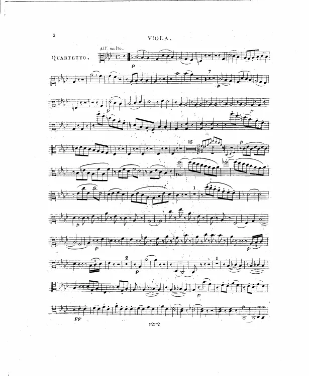 First page of Piano Quartet No.2