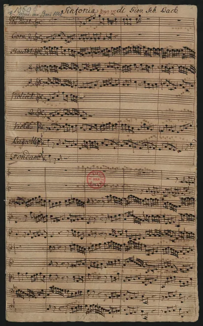 First page of Sinfonia in F major