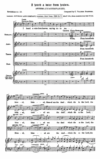 First page of I heard a voice from heaven