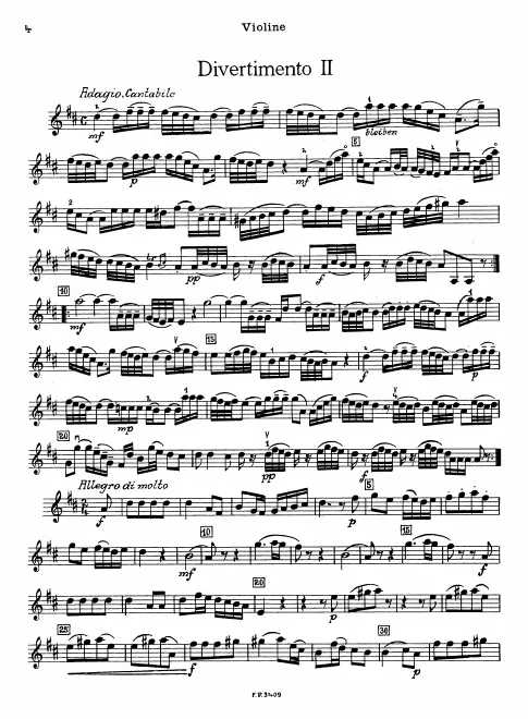 First page of Baryton Trio in D major