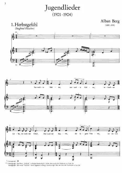 First page of Jugendlieder