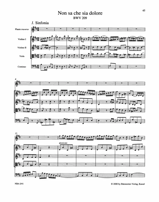 First page of Non sa che sia dolore