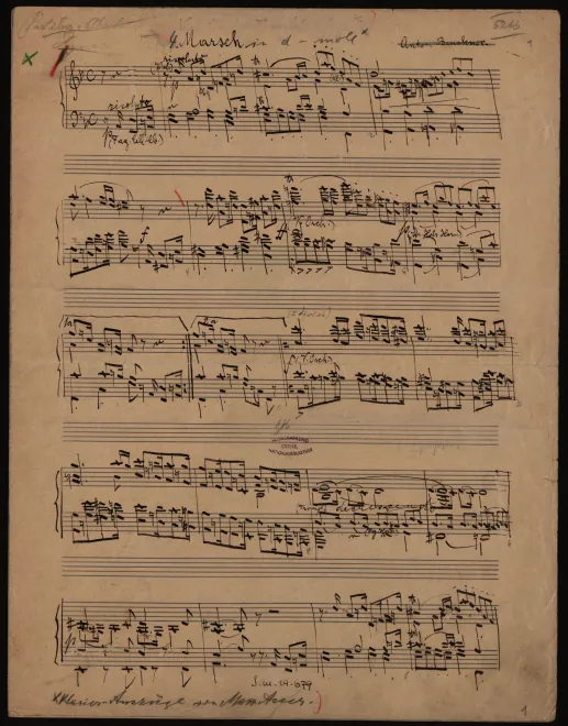 First page of March in D minor