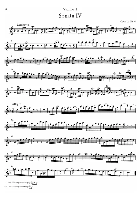 First page of Trio Sonata in F major