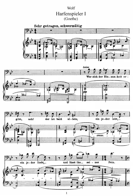 First page of Goethe Lieder