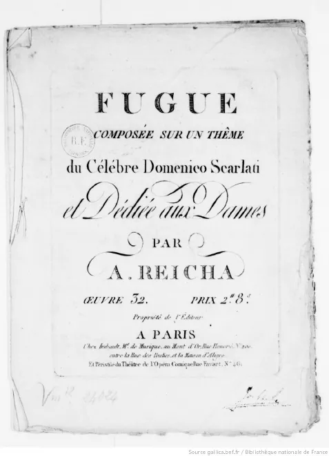First page of Fugue on a Theme by Scarlatti