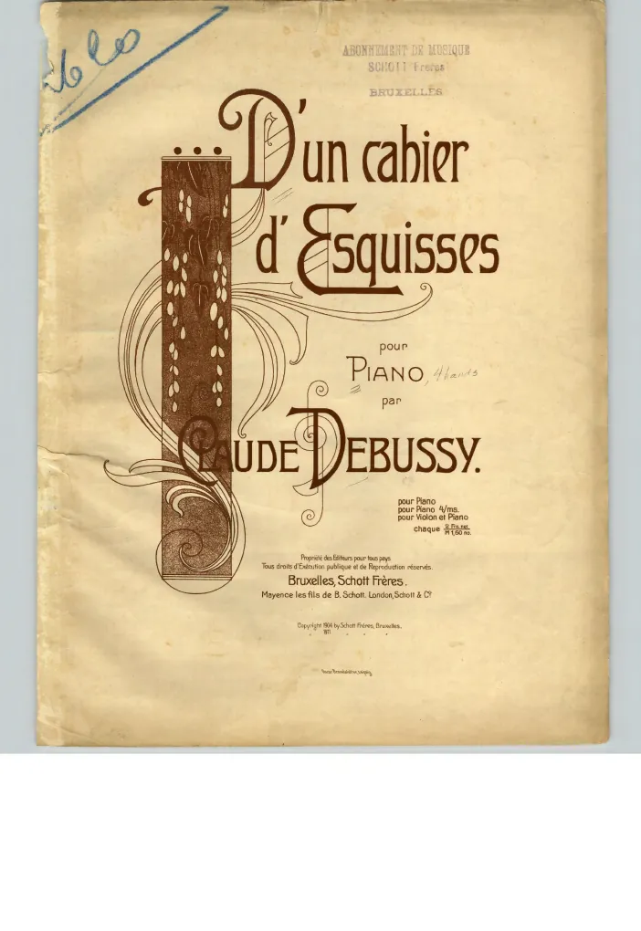 First page of D'un Cahier d'Esquisses