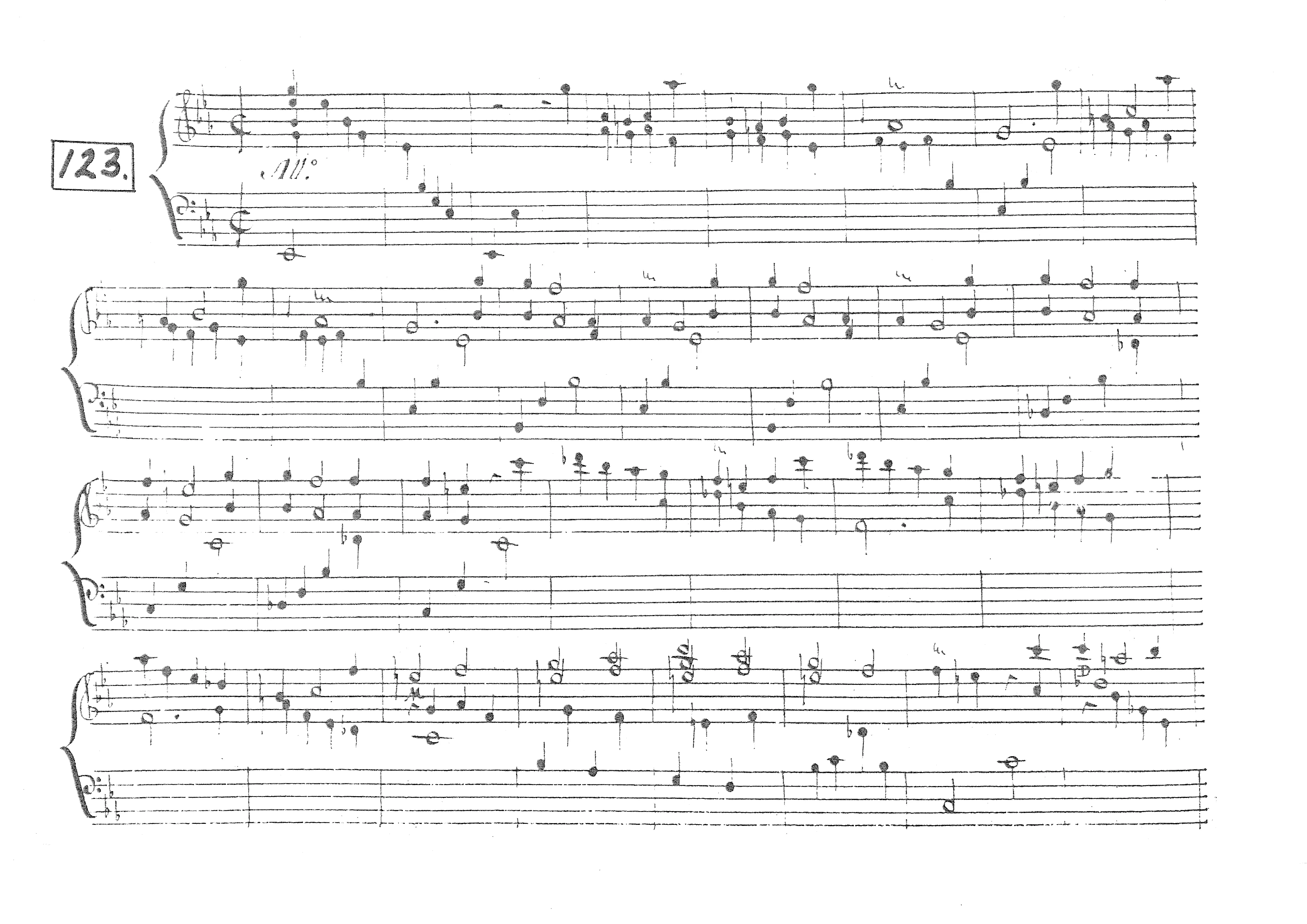 First page of Keyboard Sonata in E-flat major