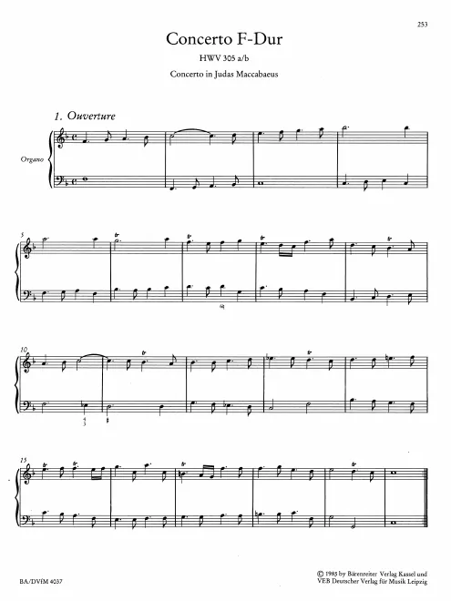 First page of Concerto in F major