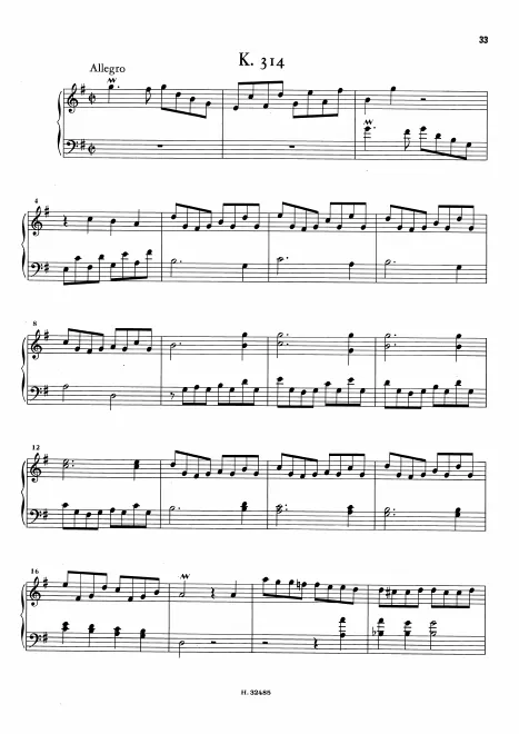 First page of Keyboard Sonata in G major