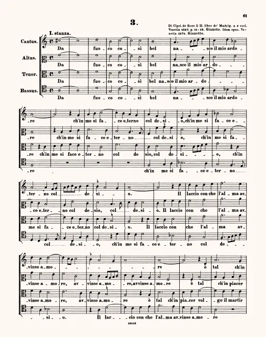 First page of Da fuoco così bel