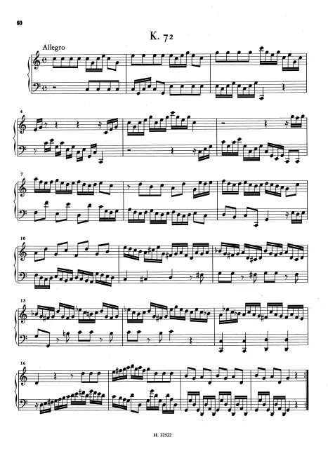 First page of Keyboard Sonata in C major
