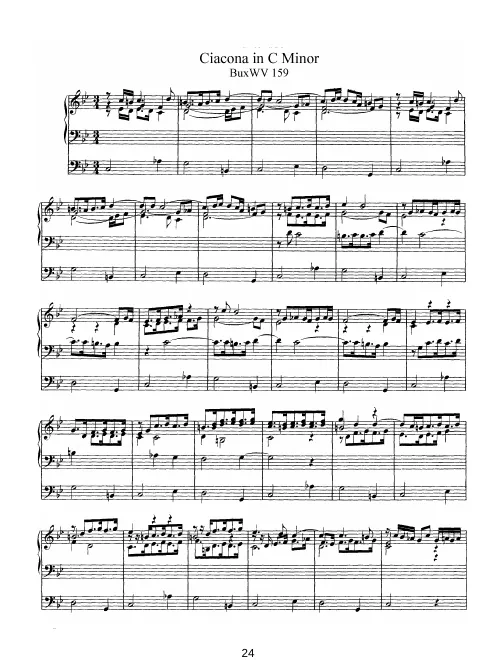First page of Chaconne in C minor