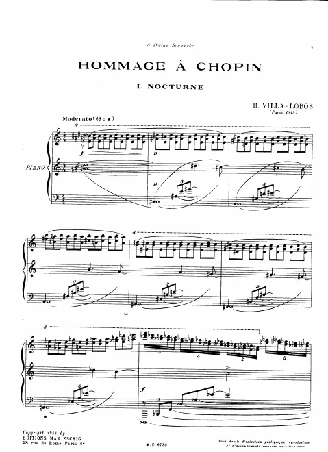 First page of Hommage à Chopin