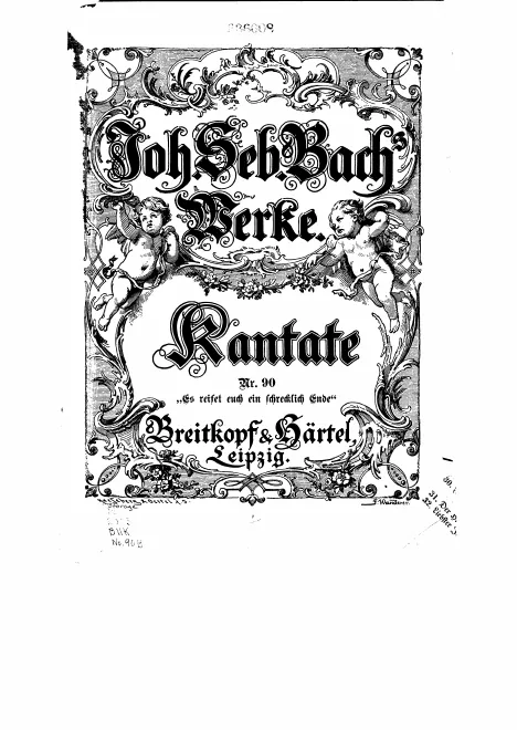 First page of Es reißet euch ein schrecklich Ende
