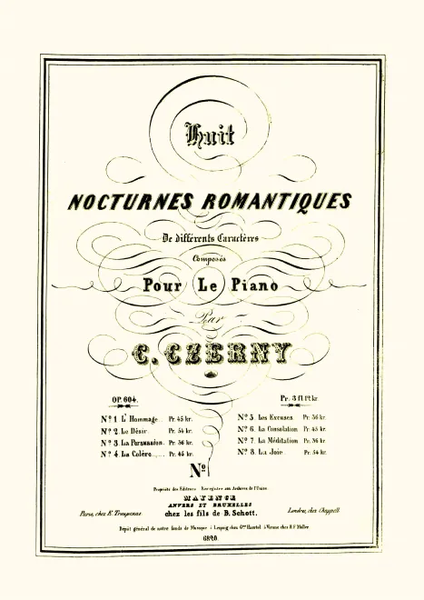 First page of 8 Nocturnes romantiques de différents caractères