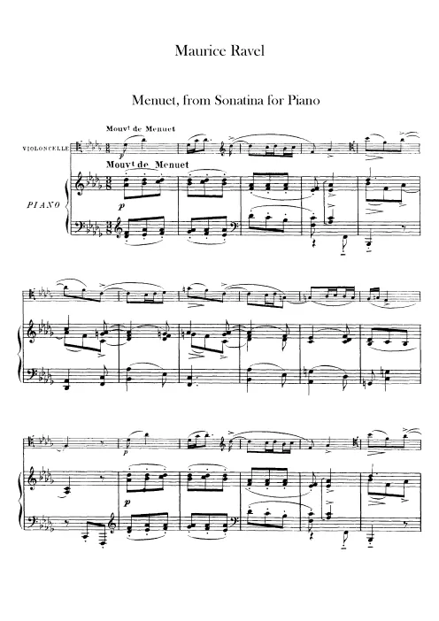 First page of Sonatine