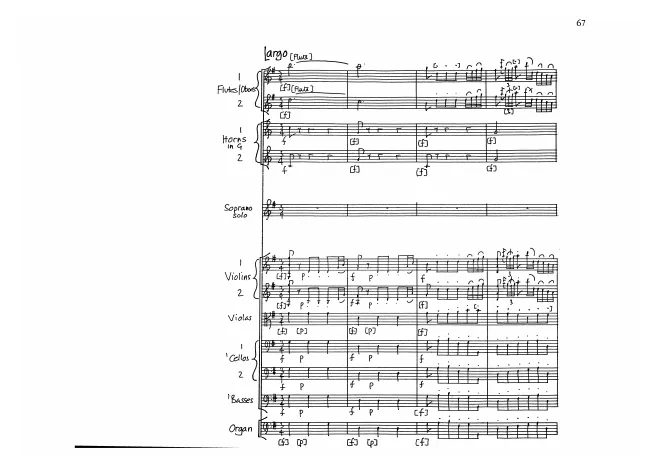 First page of Tantum ergo in G major, W.E 26