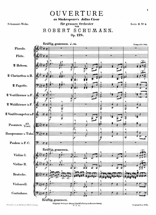 First page of Julius Caesar Ouverture