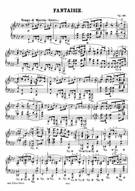 First page of Fantasie