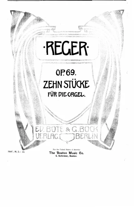 First page of 10 Stücke für die Orgel, Op.69