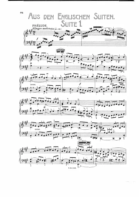 First page of English Suite No.1