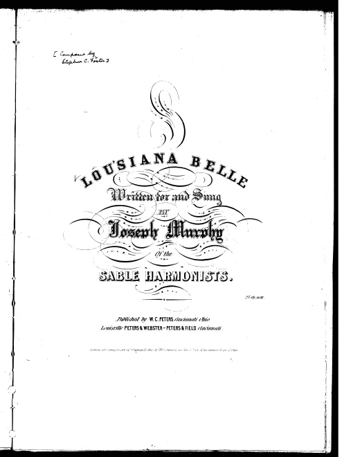 First page of Lou'siana Belle
