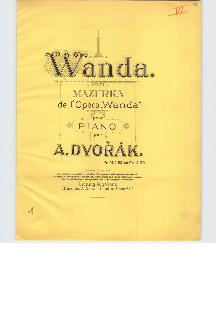First page of Vanda (opera)